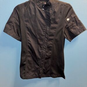 Women’s Chef Works Black Short Sleeve Chef Shirt XSmall